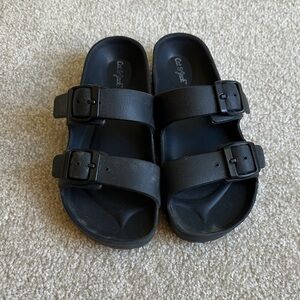 Cat & Jack Kids Black Double Buckle Sandals
